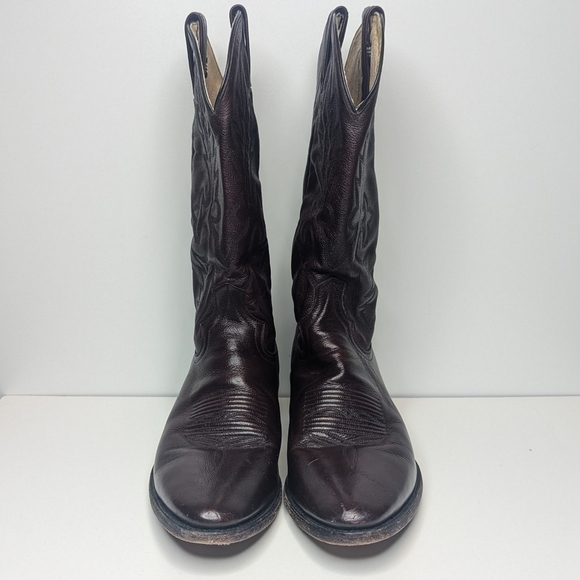 Dan Post western boots oxblood black cherry men's size 9.5 EW - Picture 5 of 9